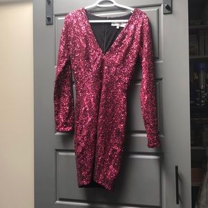 Pink sequin dress